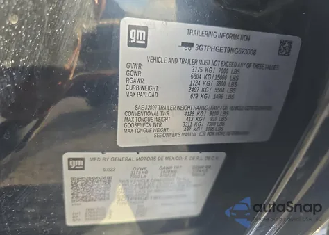 2022 GMC Sierra C1500 Denali из США, поврежденный, VIN 3GTPHGET9NG623008